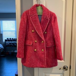JCrew Pink Pea Coat